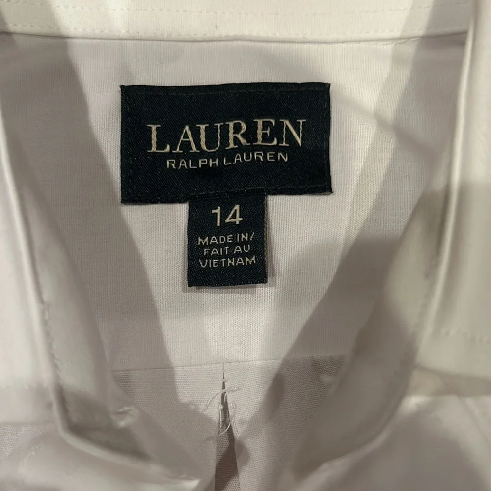 Ralph Lauren Boy’s White Button Down Size 14